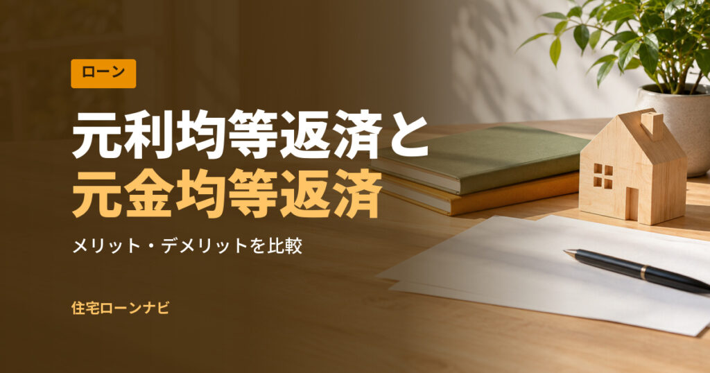 元利均等返済と 元金均等返済