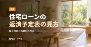 住宅ローンの返済予定表の見方