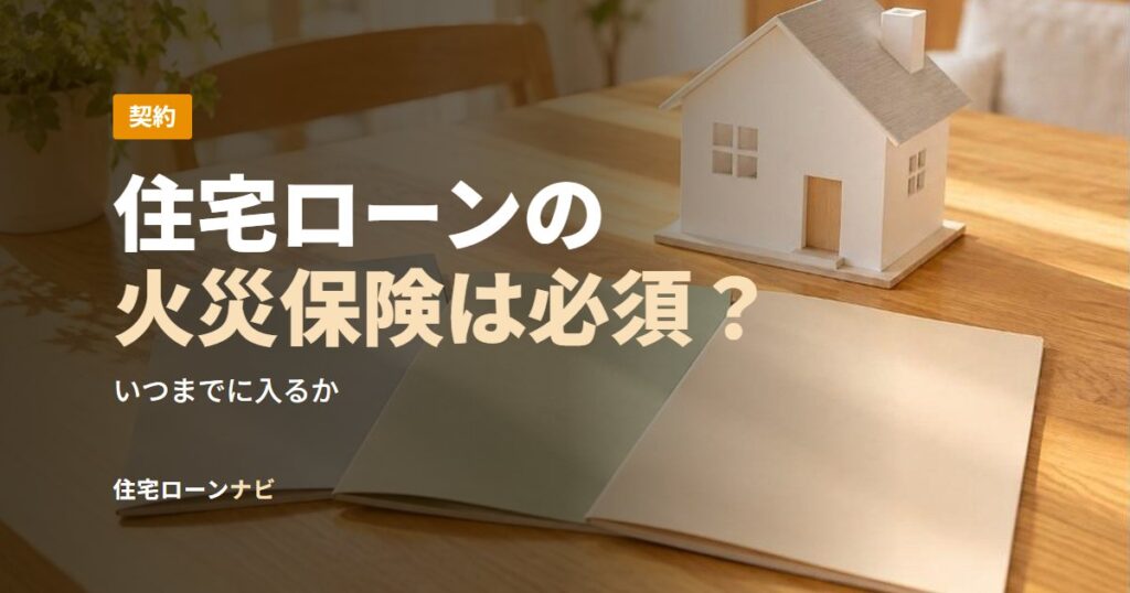 住宅ローンの火災保険は必須？